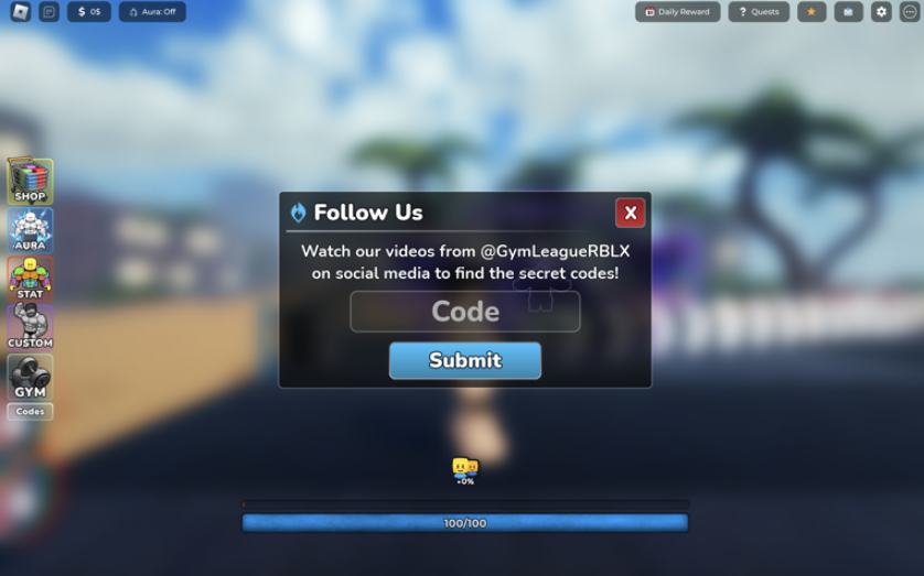 Roblox Gym League Codes (April 2025)